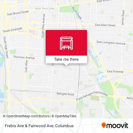 Frebis Ave & Fairwood Ave map