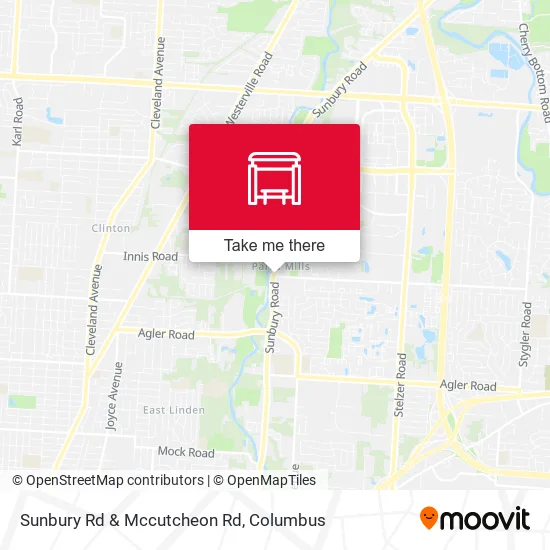 Sunbury Rd & Mccutcheon Rd map