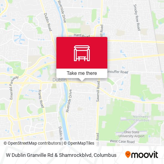W Dublin Granville Rd &  Shamrockblvd map