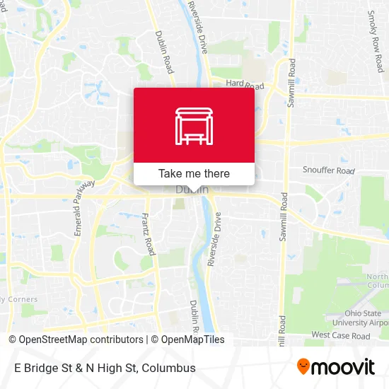 E Bridge St & N High St map