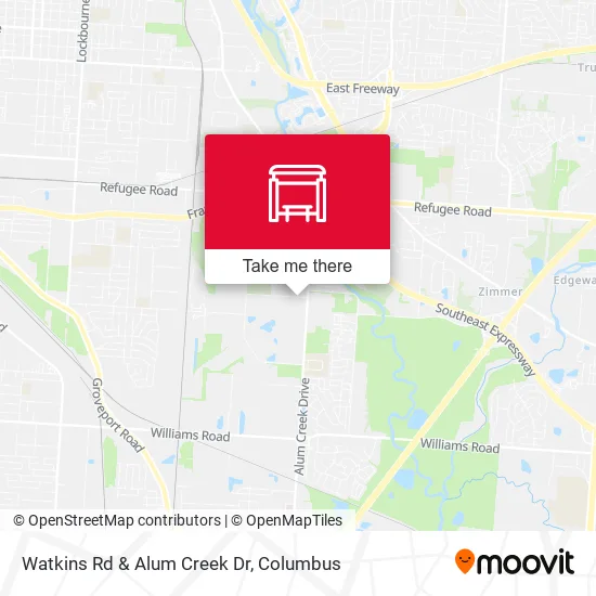 Watkins Rd & Alum Creek Dr map