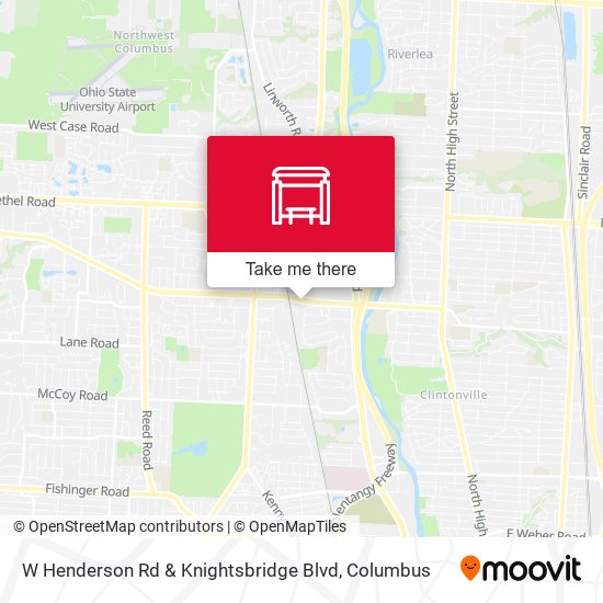 W Henderson Rd & Knightsbridge Blvd map