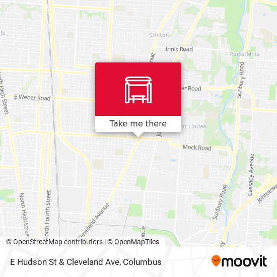 E Hudson St & Cleveland Ave map