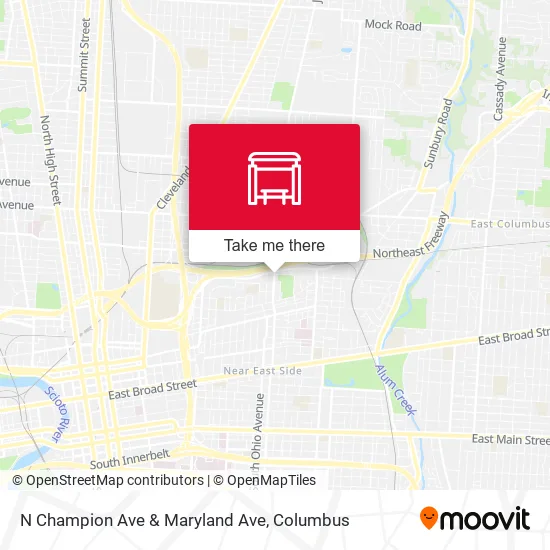 N Champion Ave & Maryland Ave map