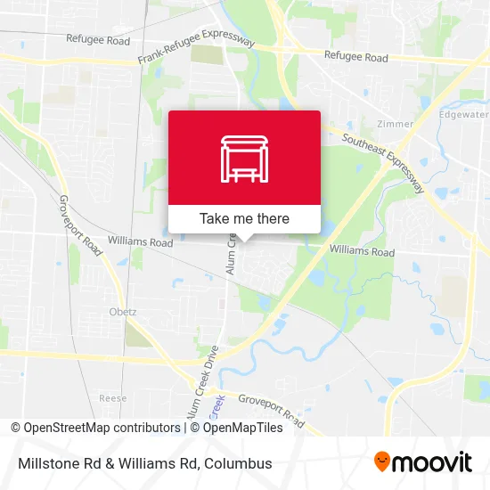 Millstone Rd & Williams Rd map
