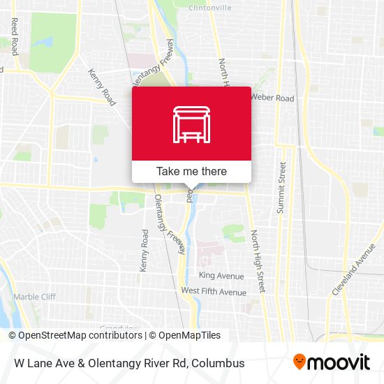 W Lane Ave & Olentangy River Rd map