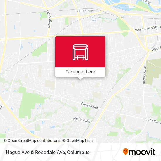 Hague Ave & Rosedale Ave map