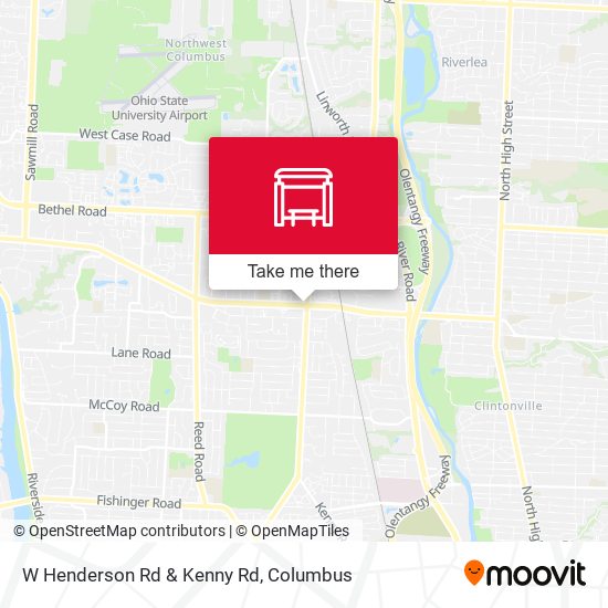 W Henderson Rd & Kenny Rd map