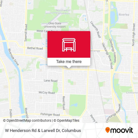 W Henderson Rd & Larwell Dr map