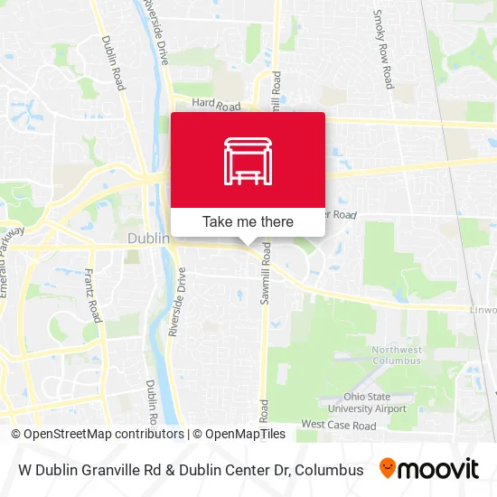 W Dublin Granville Rd & Dublin Center Dr map