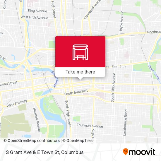 Mapa de S Grant Ave & E Town St