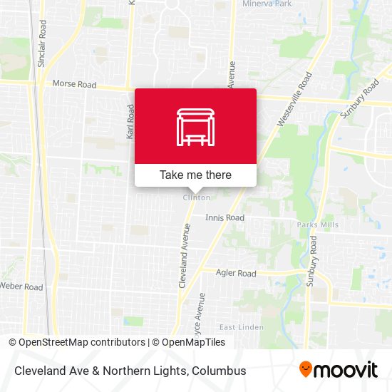 Cleveland Ave & Northern Lights map