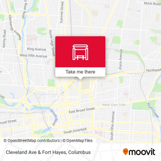 Cleveland Ave & Fort Hayes map