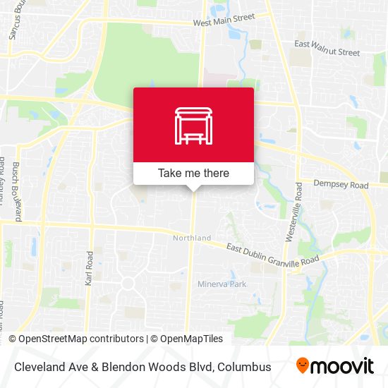 Mapa de Cleveland Ave & Blendon Woods Blvd