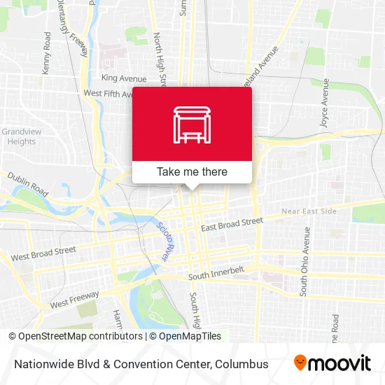 Nationwide Blvd & Convention Center map