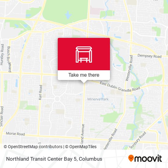 Mapa de Northland Transit Center Bay 5