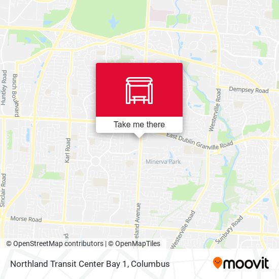 Northland Transit Center Bay 1 map