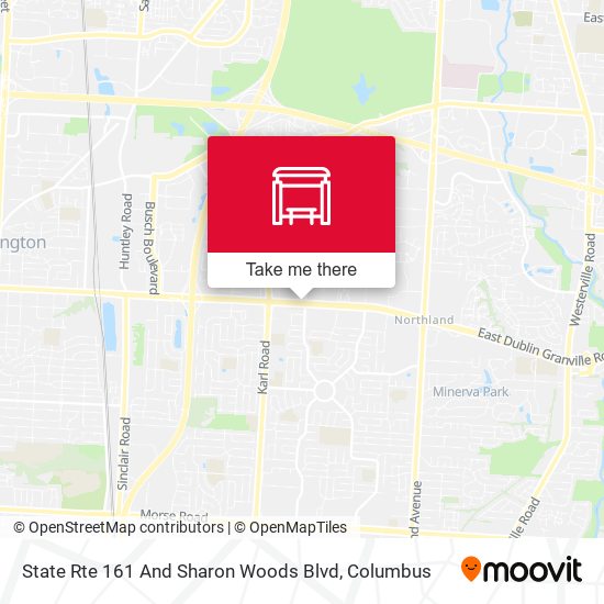 State Rte 161 And Sharon Woods Blvd map