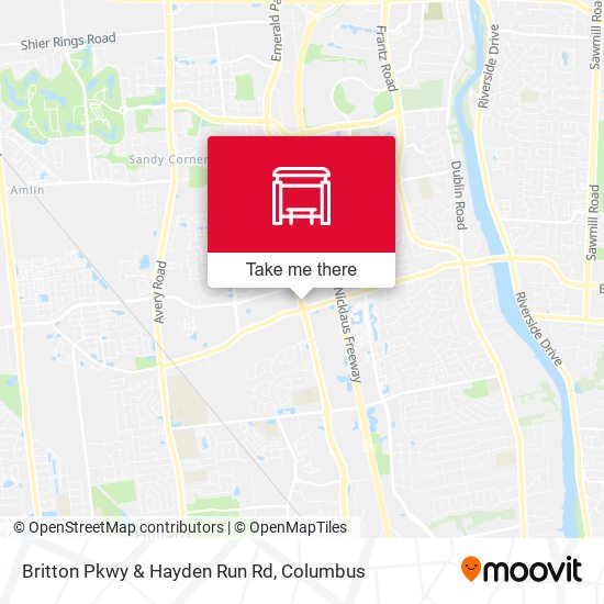 Britton Pkwy & Hayden Run Rd map