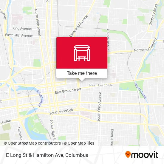 Mapa de E Long St & Hamilton Ave
