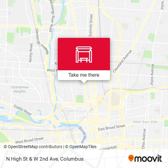 Mapa de N High St & W 2nd Ave