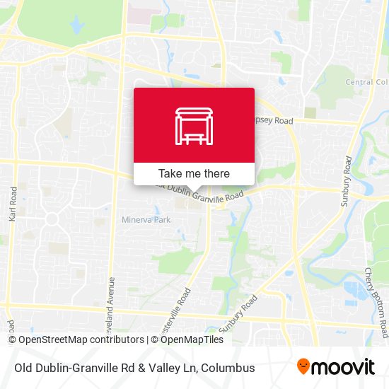 Old Dublin-Granville Rd & Valley Ln map