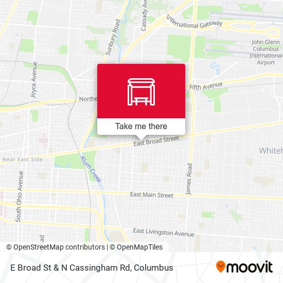 E Broad St & N Cassingham Rd map