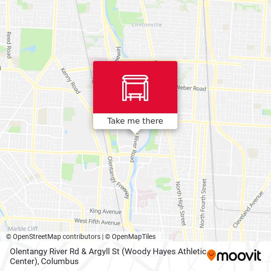 Olentangy River Rd & Argyll St (Woody Hayes Athletic Center) map