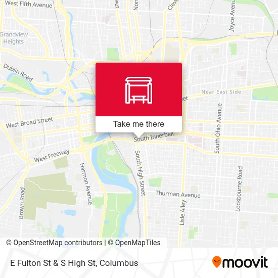 E Fulton St & S High St map