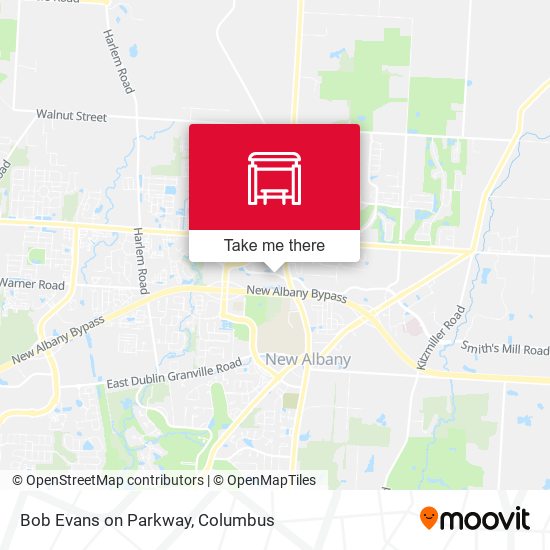 Bob Evans on Parkway map