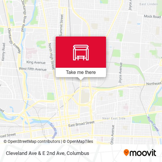 Cleveland Ave & E 2nd Ave map