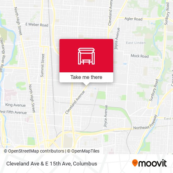 Cleveland Ave & E 15th Ave map