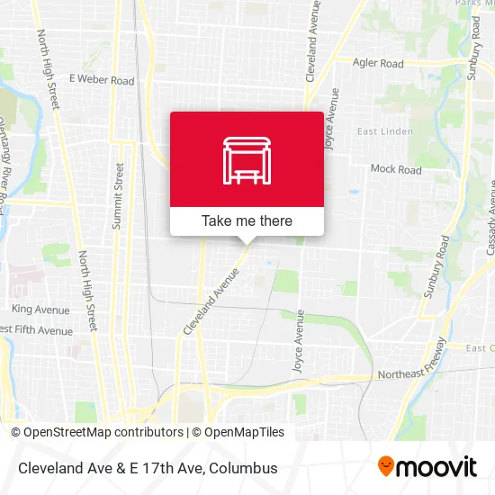 Mapa de Cleveland Ave & E 17th Ave