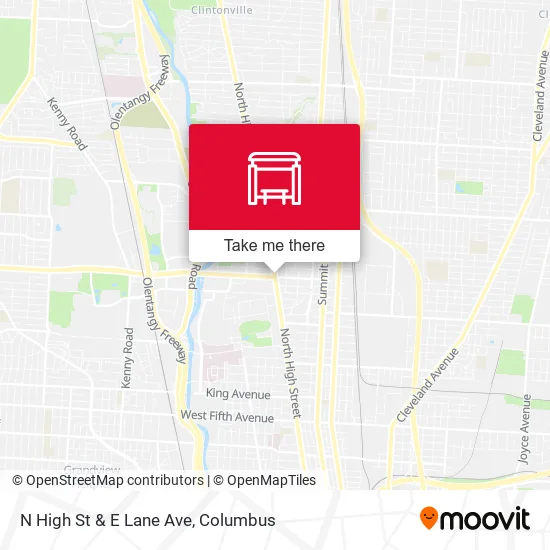 N High St & E Lane Ave map