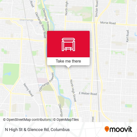 N High St & Glencoe Rd map