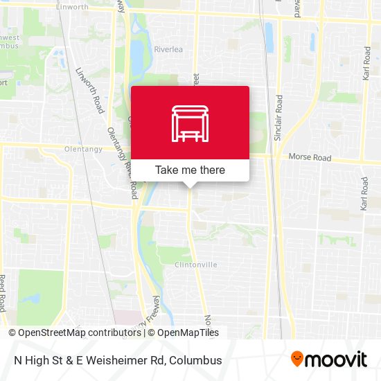 N High St & E Weisheimer Rd map