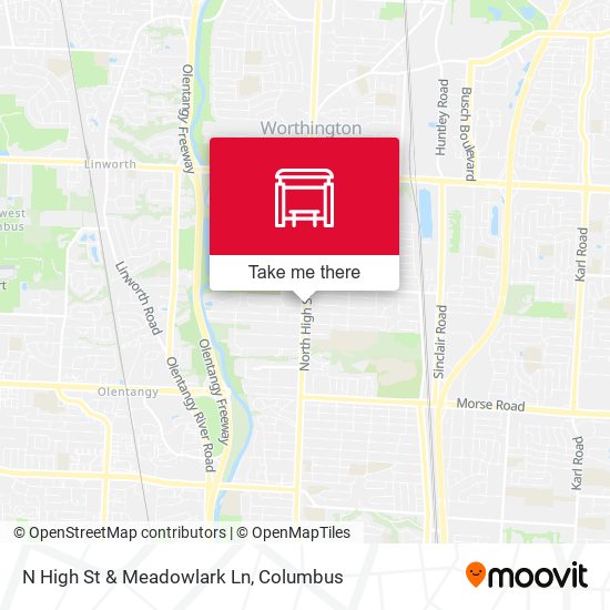 Mapa de N High St & Meadowlark Ln
