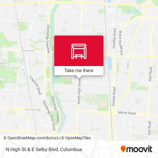 N High St & E Selby Blvd map