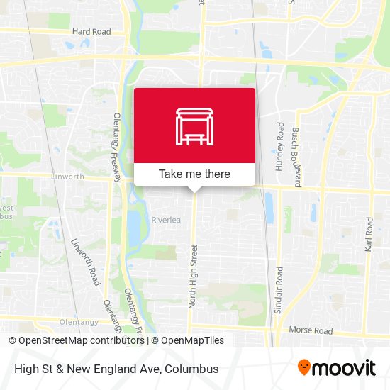 High St & New England Ave map