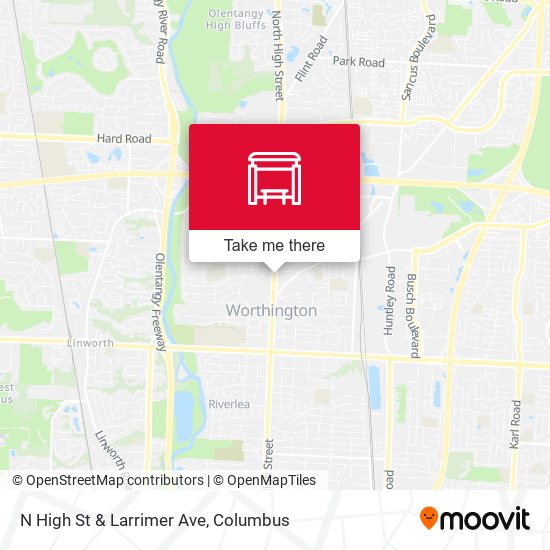 N High St & Larrimer Ave map