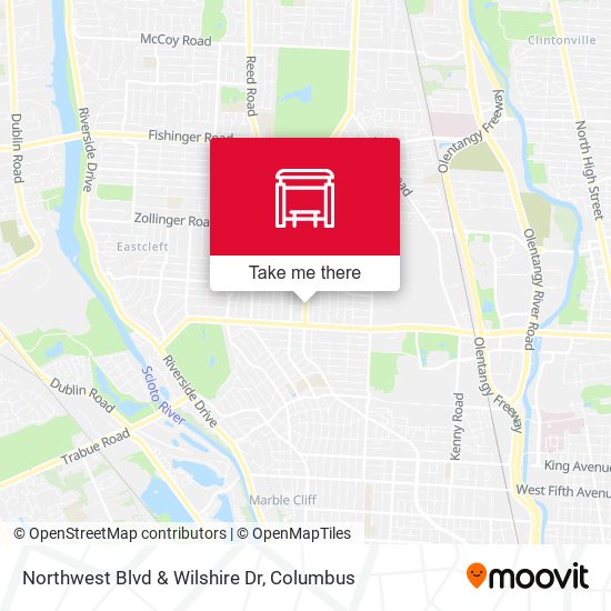 Northwest Blvd & Wilshire Dr map