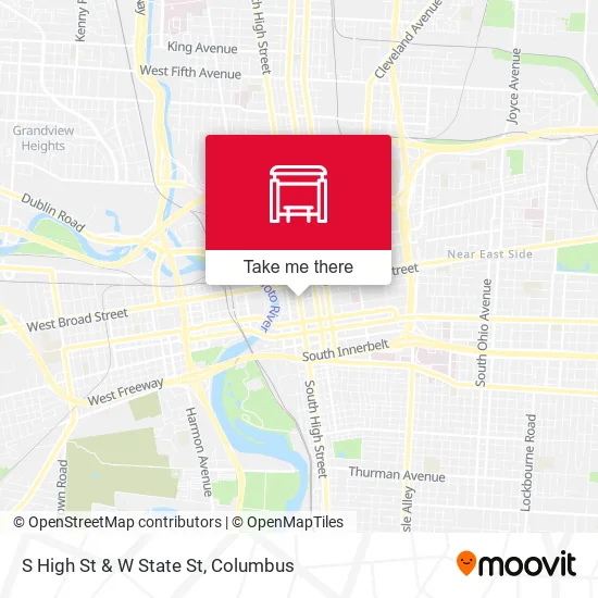 S High St & W State St map