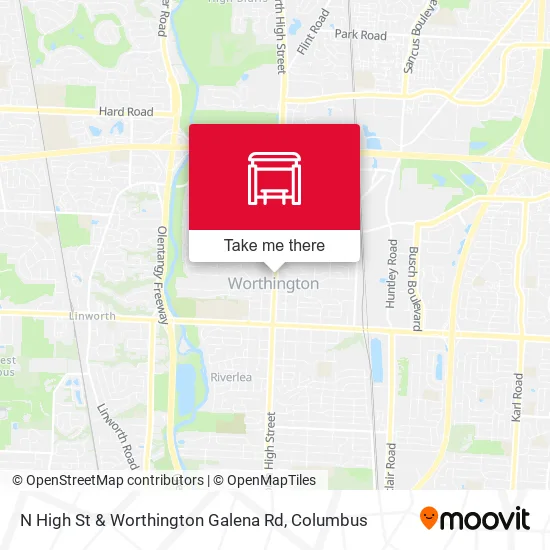 N High St & Worthington Galena Rd map