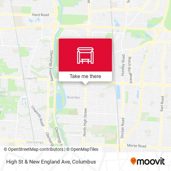 High St & New England Ave map