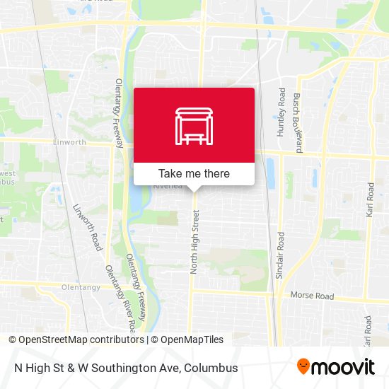 Mapa de N High St & W Southington Ave
