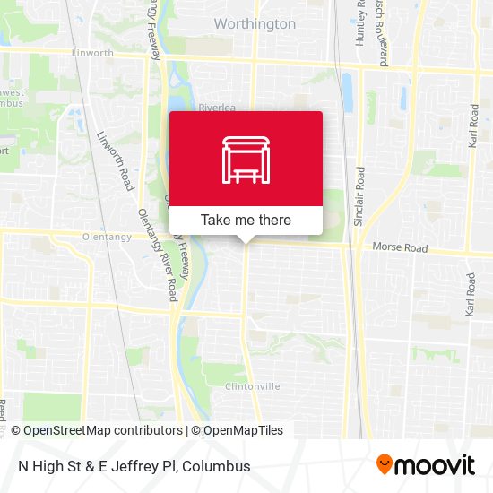 Mapa de N High St & E Jeffrey Pl
