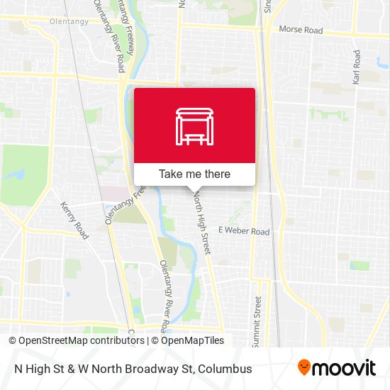 Mapa de N High St & W North Broadway St