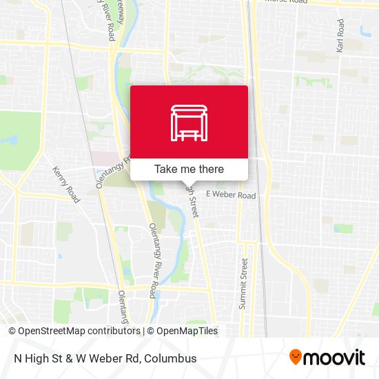 N High St & W Weber Rd map