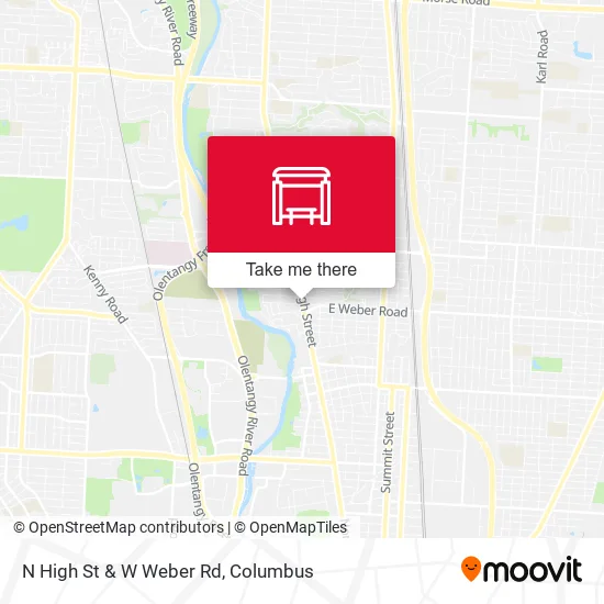 N High St & W Weber Rd map