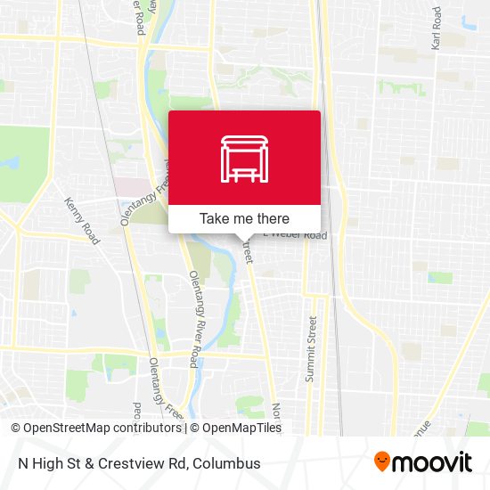 Mapa de N High St & Crestview Rd